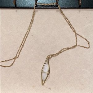 Rose Quartz Gold Necklace